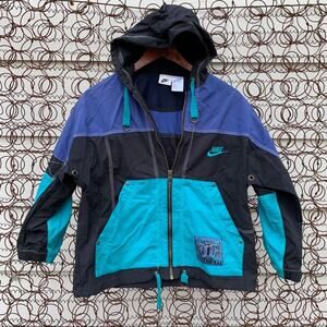 Vintage Nike color block zipper windbreaker jacket